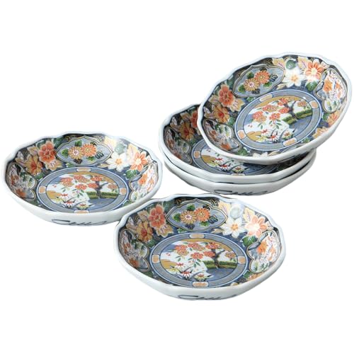 エールネット(Ale-net) 小皿 取皿 5枚セット Φ12.5×H2.1cm 若紫 4寸皿 五客揃 磁器 美濃焼 日本製のサムネイル