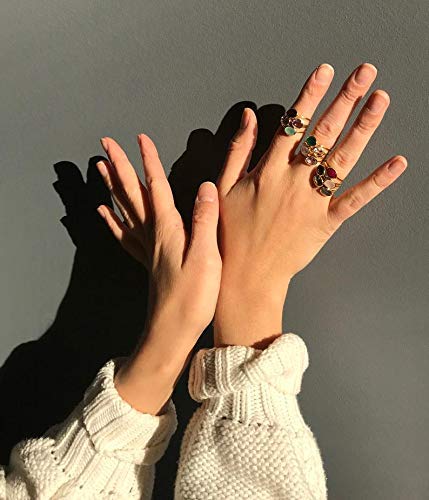 Tiny Oval Gemstone Stacking Ring, Minimalist Thin Ring Band, Everyday Stackable Birthstone Ring In Sterling Silver Or Vermeil Gold (Ruby Quartz) #TOP6