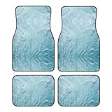 WZYCWB Oceanic Ripple - Juego de 4 alfombrillas para coche, SUV, camiones, ajuste firme sin desplazamiento