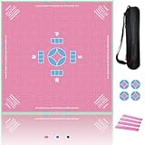 Qintan Mahjong Mat with 2-in-1 Mahjong Racks & Coasters (32