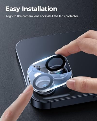 Image of Premium iPhone 13 Mini Tempered Glass with Camera Lens Protector - Ultimate Protection Kit Edge to Edge Screen Protector for iPhone 13 Mini 9H Hardness Ultra HD Anti-Scratch Case Friendly