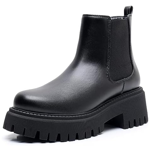 Blikcon Women's Platform Chelsea Ankle Boot Booties Shoes Cover