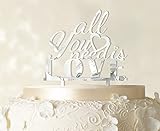 All You Need is Love Custom Cake Topper Personalized Mirror Cake Topper Color Option Available 6