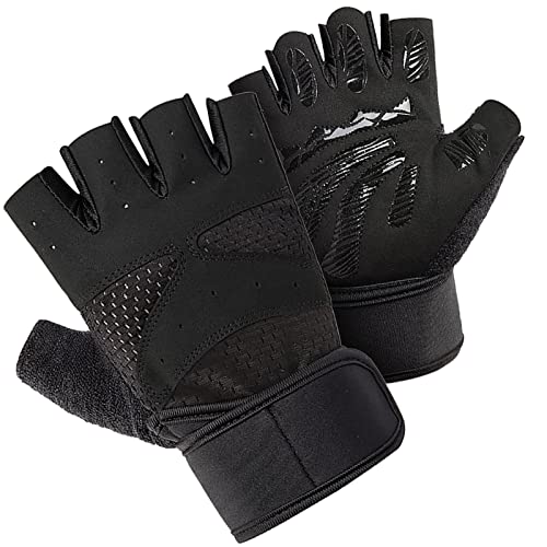 KEPPERFUNE Workout Gloves Mens&Womens Weight Lifting Gloves Gym Fingerless Gloves Exercise Accessories for Fitness, Training, Climbing, Cycling,Kettlebell, Dumbbell, Pull ups