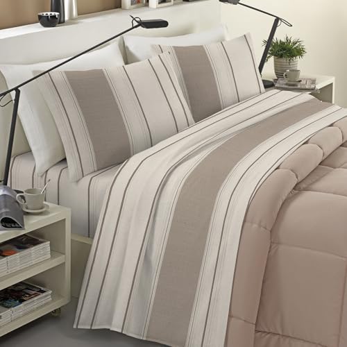 Banzaii Completo Lenzuola Matrimoniale Maxi Invernale in Flanella Felpate 100%