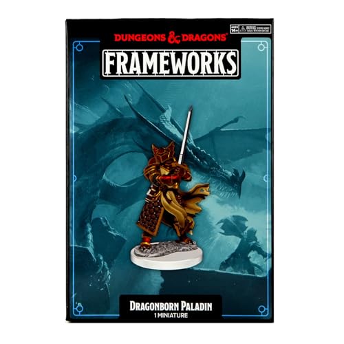 Figura Dragonborn Paladín sin pintar WizKids miniatura 1