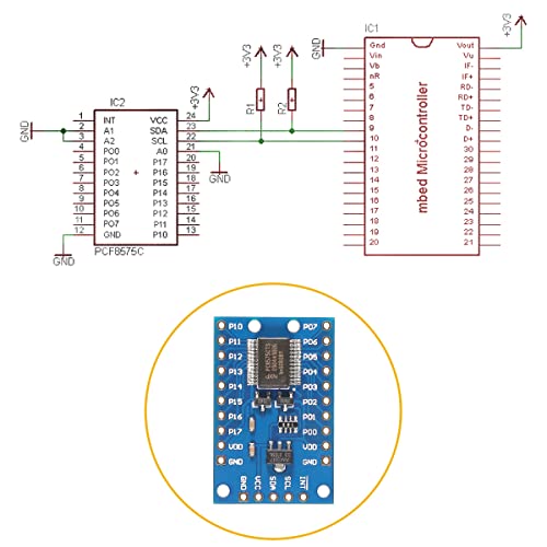 Dkardu 2 Pcs Pcf8575 Io Expander Board Module I2C To 16Io Module I/O Extension Shield Module 16 Bit Smbus I/O Ports With Dupont Cable For Arduino Uno R3 #TOP3