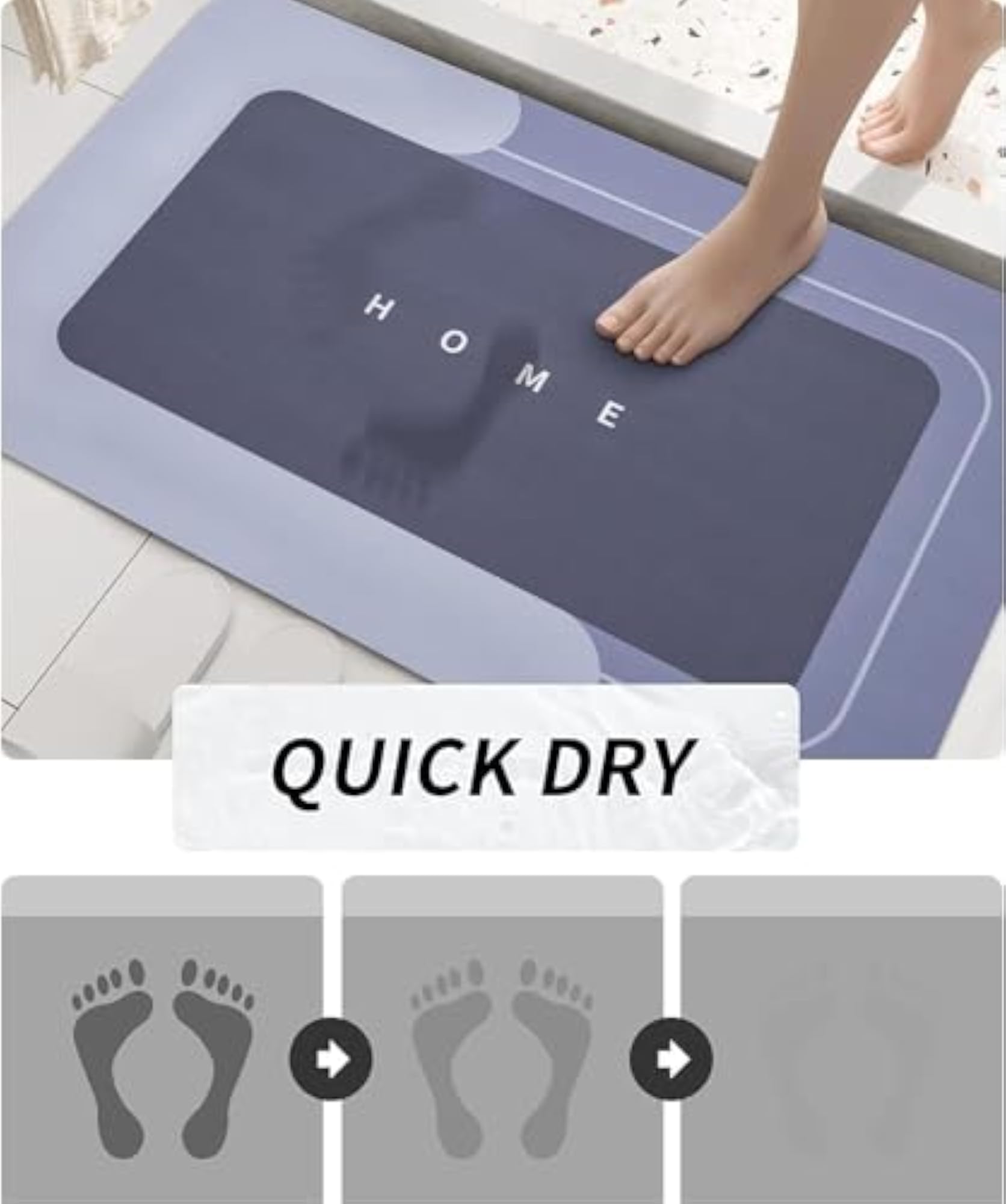 Anti-Skid Door Mat for Home, Quick Drying Water Absorbent