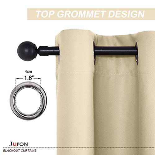Image of JUPON Silk 80% Room Darkening Curtain Pack Of 1 Piece With 3 Layers Weaving Technology & Solid Grommet Curtains Pattern (Door - 44 inch X 72 inch) Off-White