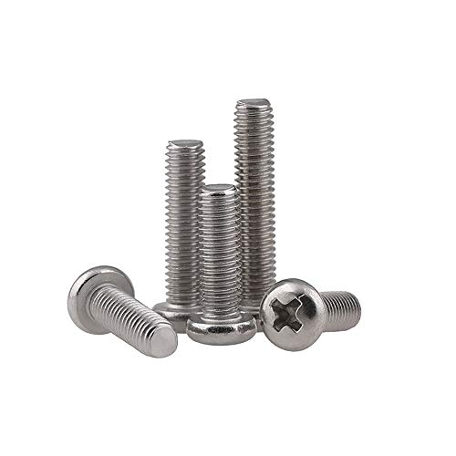 5PCS 316 Stainless Steel Bolts Cross Round Pan Head Screws Screws - (M6 X 16mm) SCRW-129220