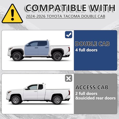 Estribos laterales para Toyota Tacoma 2024-2026 de acero miniatura 2
