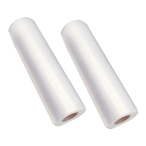 Sosoport 2Rolls Food Grade Vacuum Sealer Wrap Bags Air Isolating Design for Microwave and Refrigerator Each for Food Storage
