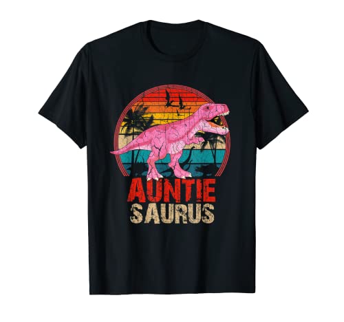 Auntiesaurus T-Rex Dinosaurio Tía Saurus Familia Coincidencia Camiseta