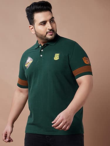 Image of Bigbanana Plus Size Men's Regular Fit Colorblock Polo Tshirt