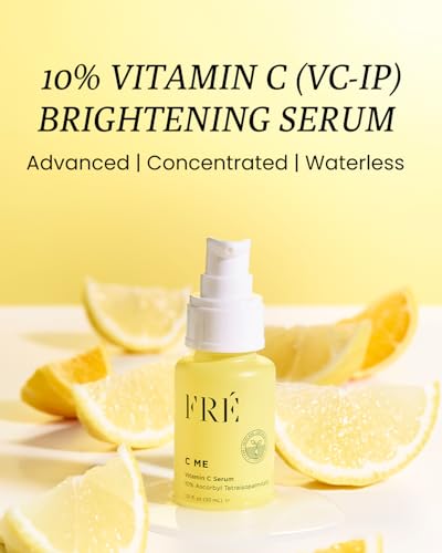 Image of Vitamin C Serum for Face,C ME by FRE Skincare,Anti Aging Brightening Serum for All Skin Types - 10% Vitamin C Serum Vegan with Argan Oil - Helps Even Skin Tone, Brightens Face & Reduces Wrinkles