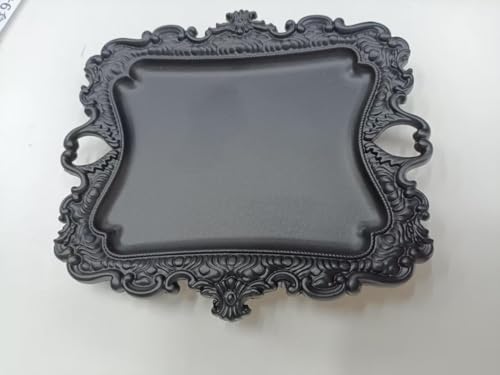 khtumeware 1 Pack Jewelry Dish Matte Black Jewelry Trays ideal for holding jewelry rings and small trinkets.
