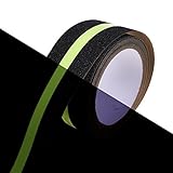 Cosmos Black Self-adhesive Non Slip Safety Grit Stair Tape with Yellow Reflective Strips, 2