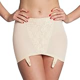 Miss Perfect Dessous Body Trim Hüfthalter Damen Shapewear stark formend Strumpgürtel Strumpfhalter Miedergürtel Strapsgürtel Hüftgürtel Powernet in Hautfarben Größe 95 (48)