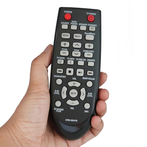 New AH59-02547B Soundbar Remote Control Replacement fit for Samsung Sound Bar AH68-02644D-00 HW-F450 HW-F450ZA HW-FM45 HW-FM45C PS-WF450 HWF450 HWF450ZA HWFM45 HWFM45C PSWF450 AH6802644D00 HW-F450/ZA
