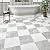 40-Pack Peel and Stick Tile Vinyl Floor Glossy 12x 12 inch, Waterproof Stick on Tiles for Bathroom, Kitchen, Dining Room, Cover 40 Sq. Ft, Light Grey&White Marble (20 per Color)