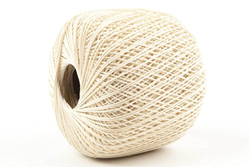 Fil à Tricoter 100% Coton Égyptien - 50g (338m) - Coloris Blanc - Pour Crochet Et Tricot