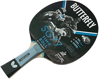 Butterfly SG77 Table Tennis Bat, Black and Red, One