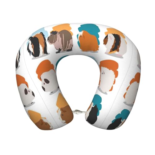 BDDFN Almohada cervical con diseño de conejillo de indias Wonder Plus, regalo de viaje, comodidad para tus viajes, películas y trabajo
