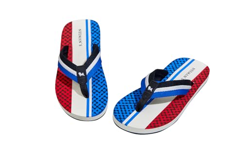 Image of Neeman's Modern Striped Fusion Flip Flops for Men | Orthopedic & Cushioned Slippers | Soft, Lightweight, Flexible Indoor Outdoor Chappal
