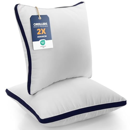 Utopia Bedding Oreillers 60 x 60 cm (2 Pièces),...