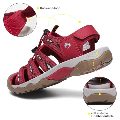 Image of Dannto Women's Sport Hiking Sandals Closed Toe Outdoor Athletic Walking Sandal Lightweight Summer Water Shoes