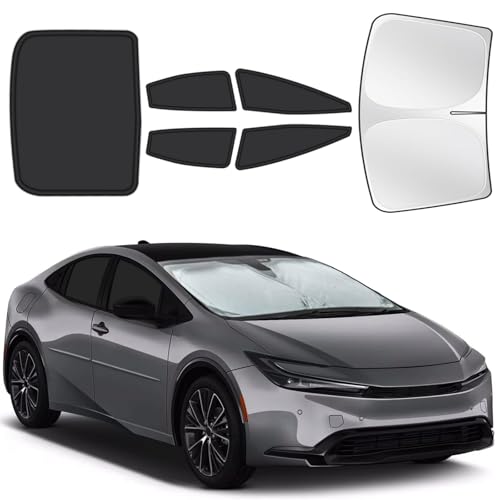Image of for Toyota Prius 2023-2025 Car Window Shades, 6pcs Privacy Sun Shade Set for Front Windshield Side and Rear Windows, Full Window Covers Keeps Vehicle Cool for Camping Napping