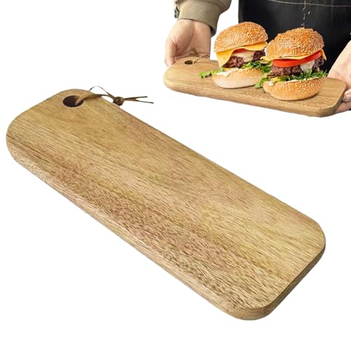 Tabla De Corte De Madera - Tablas De Corte Con Mango | Bandeja De Vegetales Y Comida De Grado Alimenticio | Matín De Servicio De Preparación De Queso Para Fiestas De Charcutería Acampando Picnics