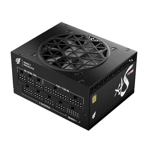 1ST PLAYER 850W SFX PSU Fully Modular Power Supply 80 PLUS Gold Certified ATX 3.1 / PCI-E 5.1 Low Noise FDB Fan 0RPM Japanese Electrolyte Capacitor (Black)