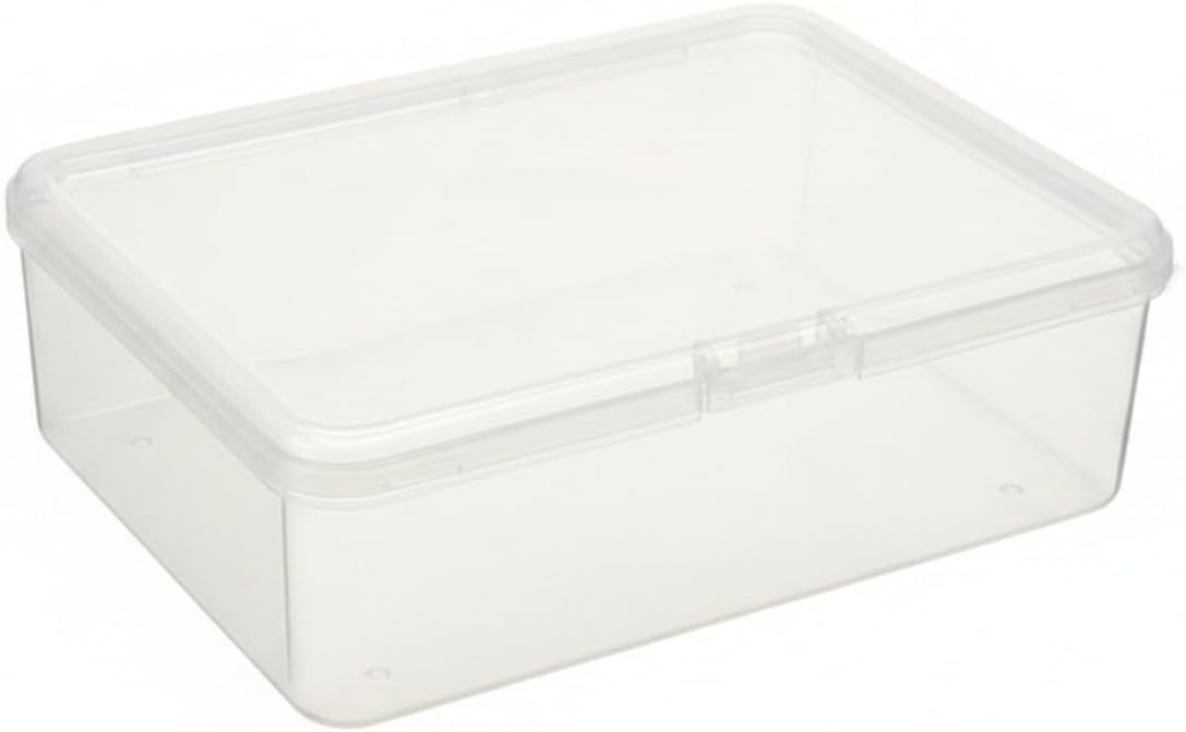 Clear Plastic Storage Box for Small Parts, Stackable PP Organizer Bin with Lid, 5.7 x 4.1 x 1.9 Inches