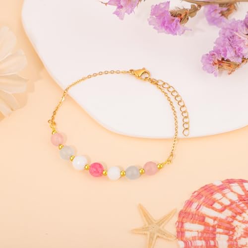 JoycuFF Healthy Pregnancy Gift, Moonstone Bracelets, Hope Bracelets for Women, Mothers Day Christmas Birthday First Time Mom Gifts4