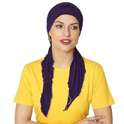 Image of The Headscarves Women Bamboo Pre Tie Scarf (HS107 Multicolor)