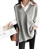 [Guooryvner] グオーリーブナー ニットベスト レディース セーターベスト 春 秋 冬 ニット 大きいサイズ vネック ゆったり セーター オフィス ベスト 春服 ロング オーバーサイズ 薄手 ノースリーブ おしゃれ トップス カジュアル 通勤
