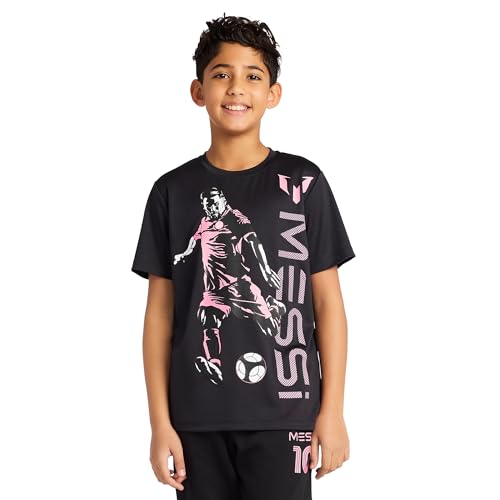Boys' Lifestyle Short Sleeve Top, Slim-fit Shirt with Logo