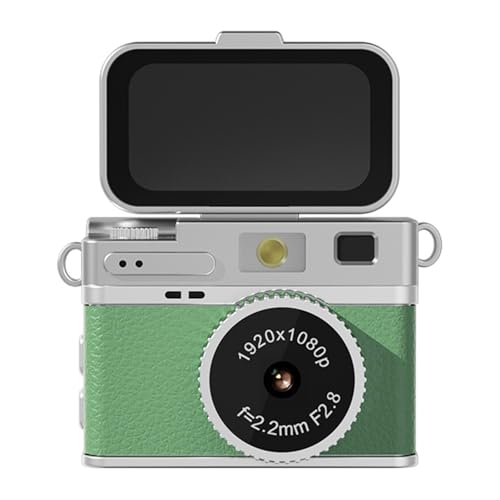 Caméra compacte rétro 1080P avec écran inversé et port de charge moderne Type C