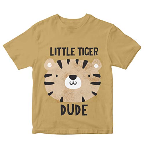 Image of Boys' Regular Fit Little Tiger Dude Spray Paint Style T-Shirt 100% Cotton Boy's T-Shirt