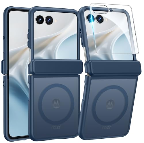 Image of FNTCASE for Motorola Razr 2026 Case: Moto Razr 2025 Case [Hinge Protection] Translucent Matte Cases [Compatible with Magsafe] [Screen Protector] Military Grade Shockproof Protective Phone Cover