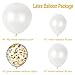 TUPARKA Balloon Arch Garland Kit,113PCS White Gold Confetti Balloons , Dot Glue Balloon Decorating Strip Tape ,Garland Making Accessories for Baby Shower Wedding Birthday Graduation Party Decorations