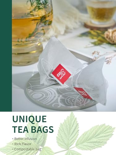 Image of TeeLux Raspberry Leaf Tea Bags, 2g /bag, Natural Red Raspberry Leaf Herbal Tea, Mild & Smooth Taste, Caffeine Free, 60 Count