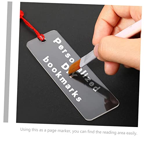 Marque-pages acryliques DIY avec pompons multicolores pour accessoires - 2