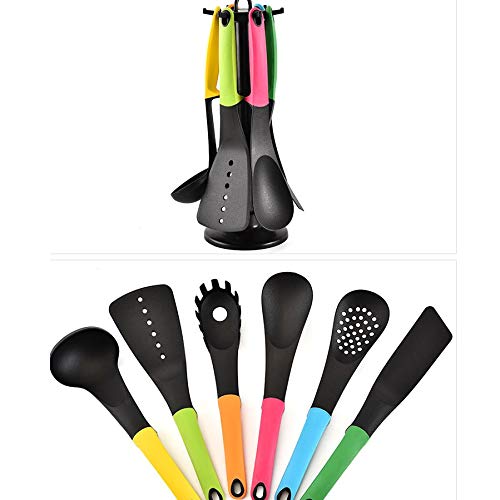 Ensemble d'ustensiles de cuisine en silicone avec support pour plan de travail - 3