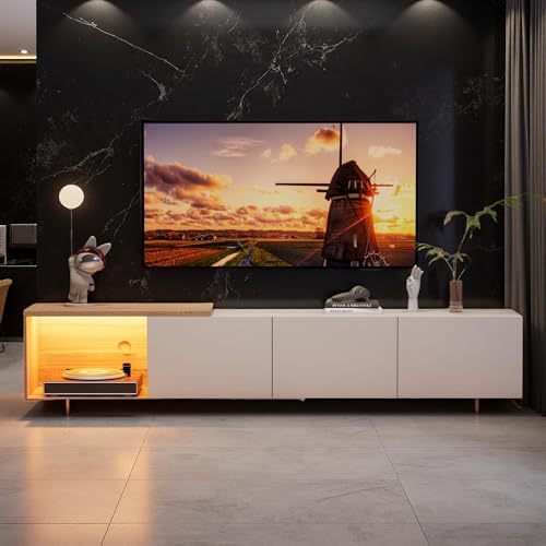 Julyue Mueble bajo para TV con sensor inteligente