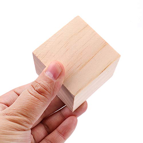 Tosnail 30 Pack 2 Inches Unfinished Wooden Cubes Wooden Blocks - Great For Crafts Making #TOP3