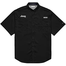 Jeep Logo Men's Columbia Short Sleeve Button Shirt - Officially Licensed
