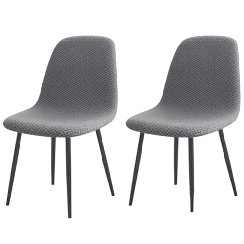 TioRacY Stuhlhussen, 2 Stuhlbezüge in Dunkelgrau, Praktische Schutzbezüge für Stühle, Universell...