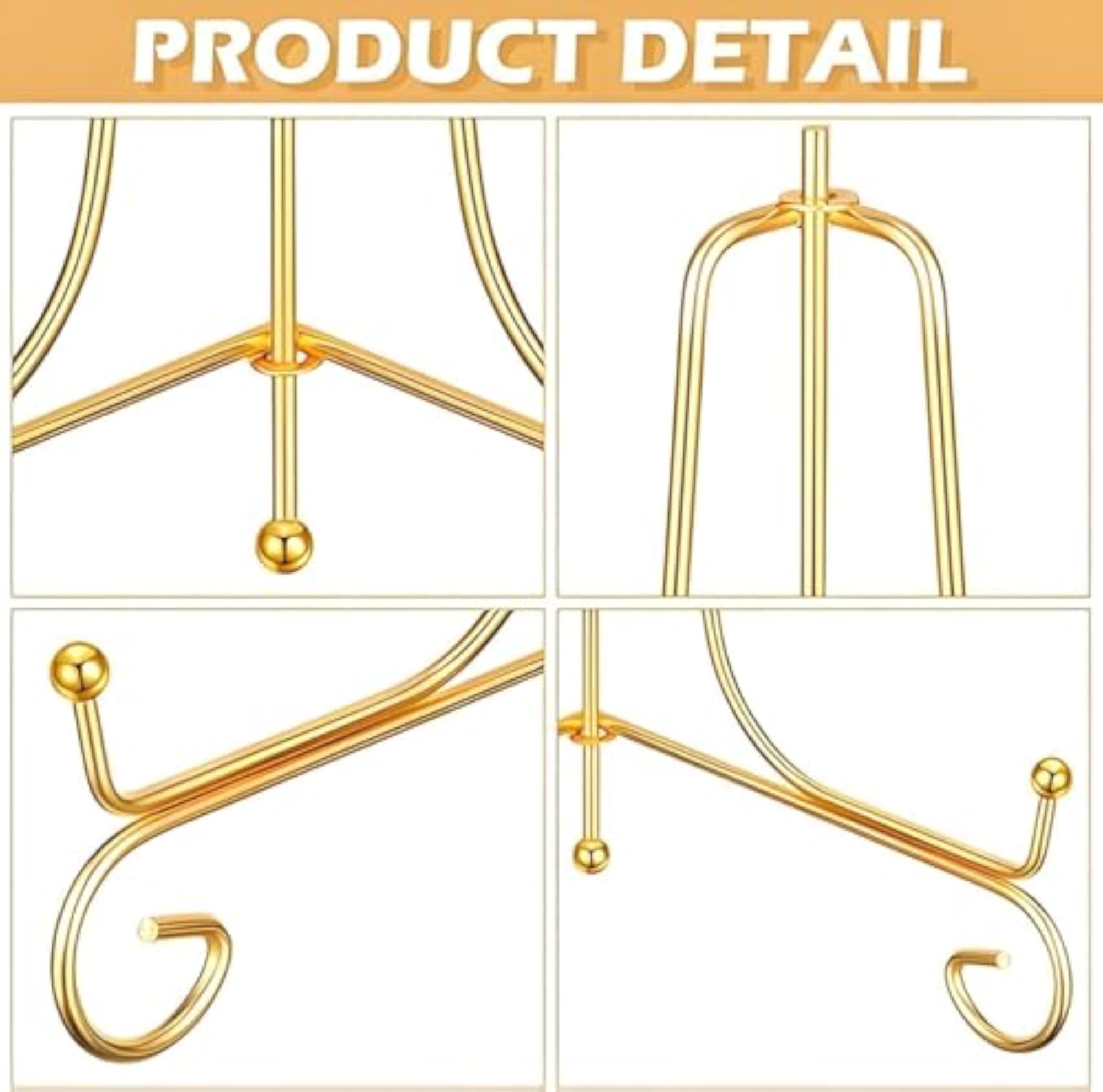 Metal Display Stand for Plates and Photo Frames, 4 Inch